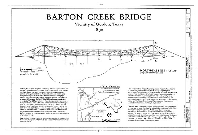 HAER TX,72-HUCK.V,1- (sheet 1 of 3) - Barton Creek...