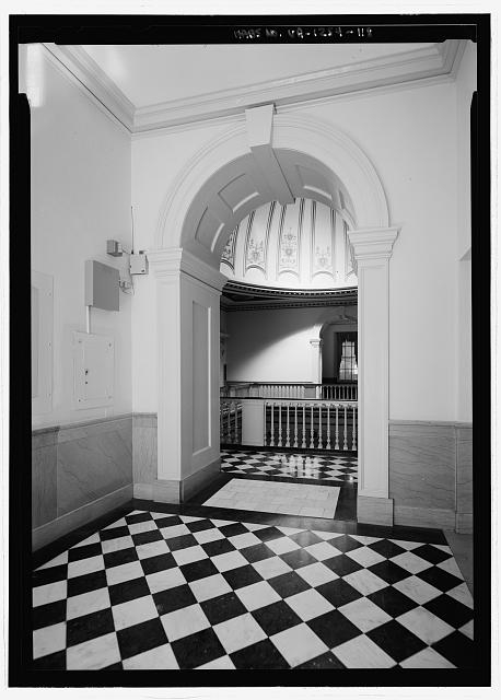 Third floor, view looking from the east elevator space to...