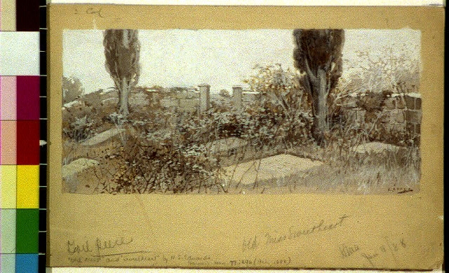[Cemetery with poplars]