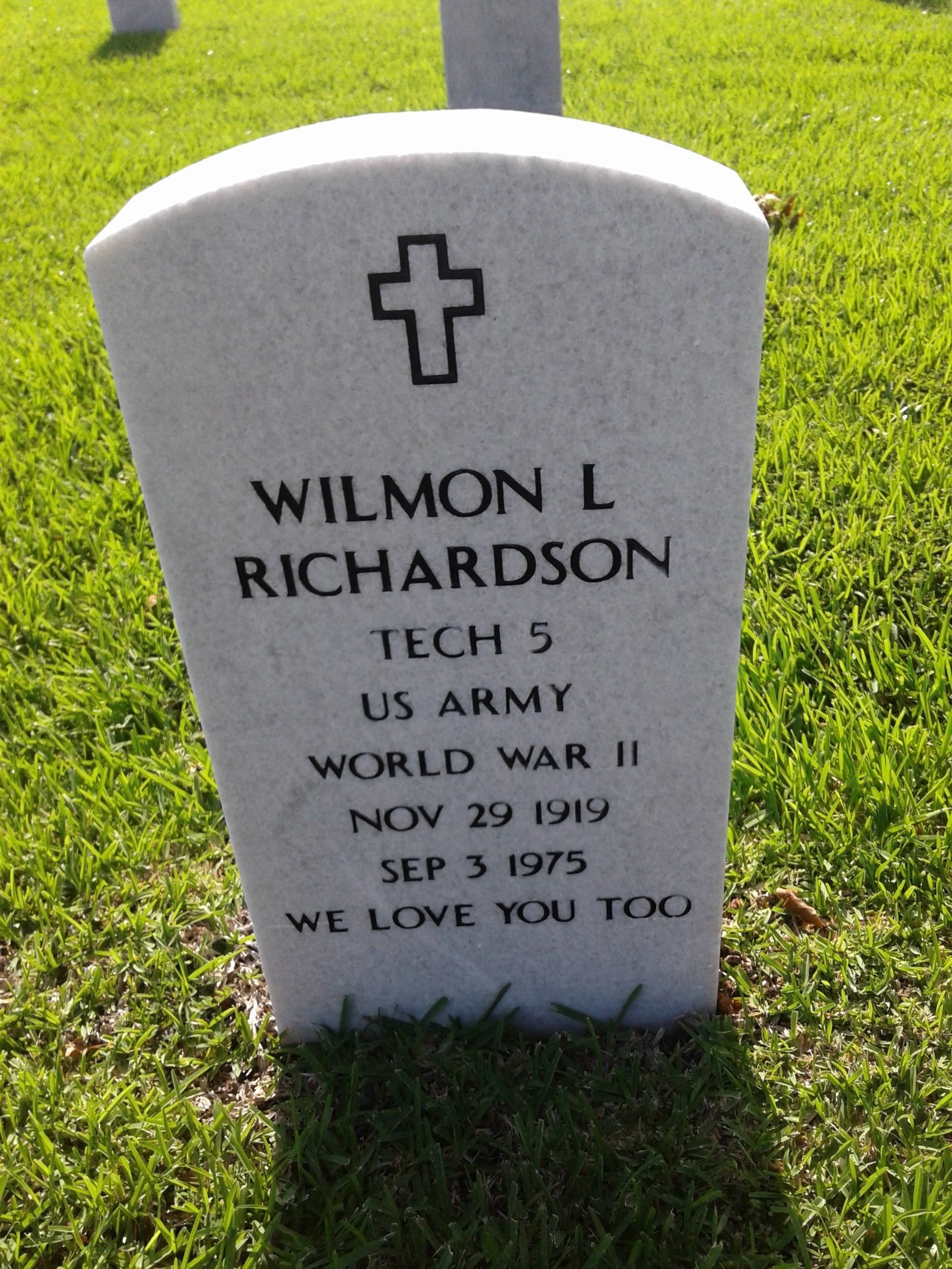 Wilmon L Richardson Gravesite