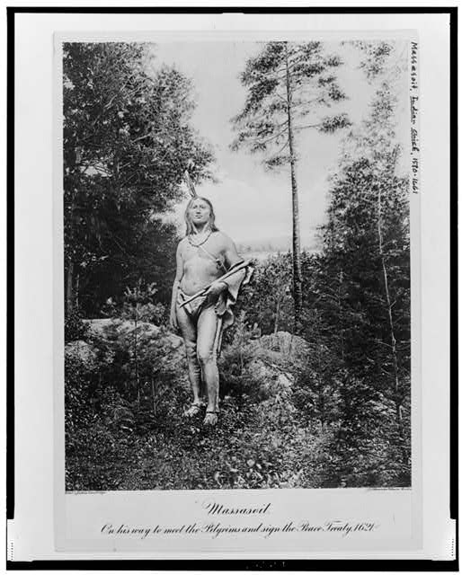 Massasoit--On his way to meet the Pilgrims and sign the...