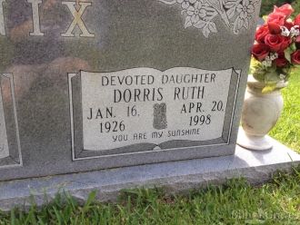 Rosalie and Dorris Ruth Nix grave