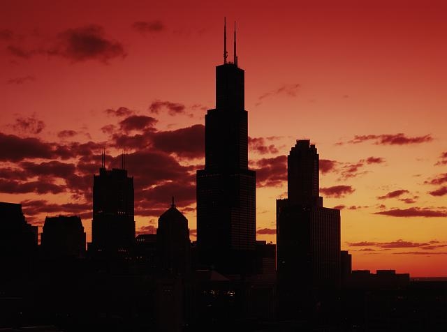 Chicago silhouette, Chicago, Illinois