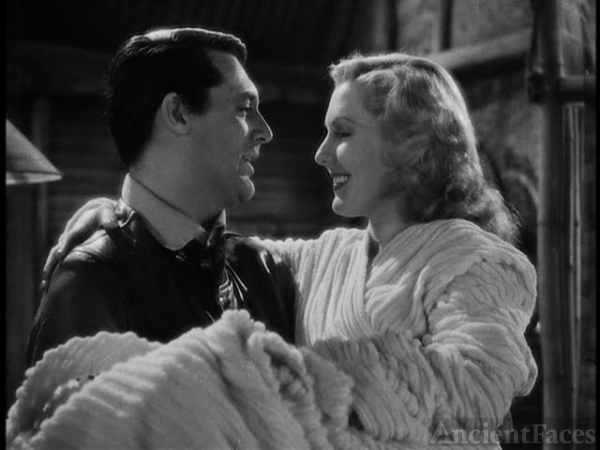 Jean Arthur and Cary Grant