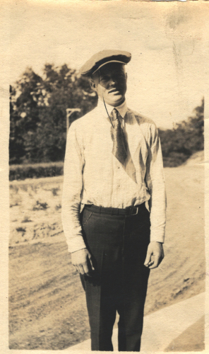 Man with a cap and a tie Man with a cap and a tie