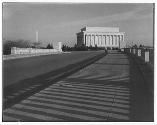 Lincoln Memorial. Rear of Lincoln Memorial from on...