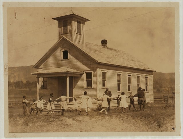 Pleasant Green School--one-room colored school near...