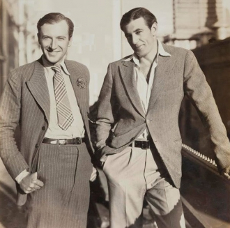 Cecil Beaton and Gary Cooper in NY in the 30's.