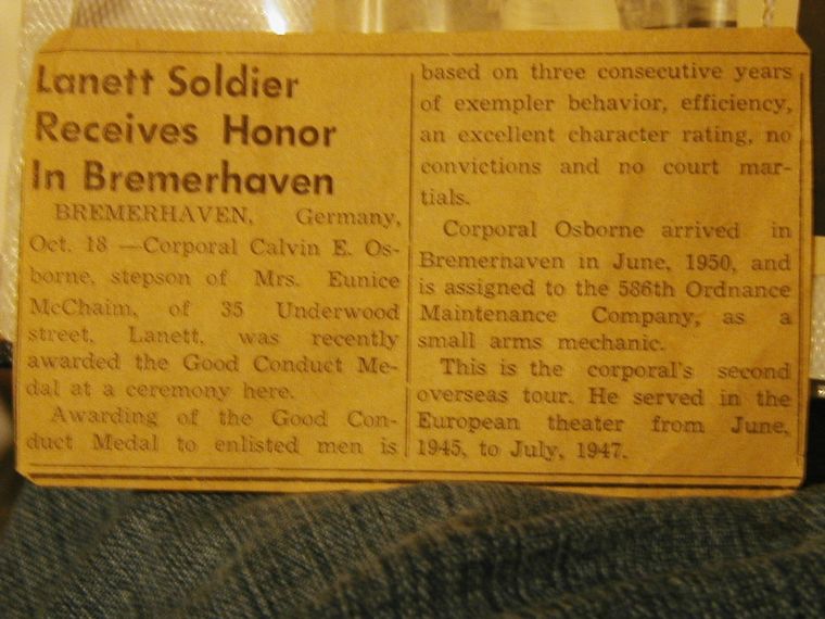 Lanett soldier receives Honor in Bremerhaven