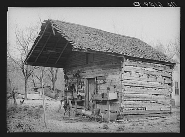 Tool shed converted from old log house on Watson...