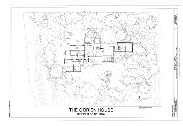 Site plan showing landscape - O'Brien House, 4740...