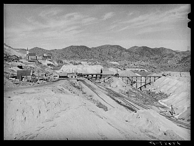 Houses and abandoned mines. Virginia City, Nevada