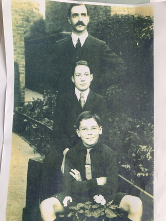 James (father) Jim (middle boy) Frank (boy at front)