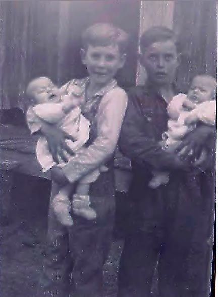 Dalton & James holding twin boys