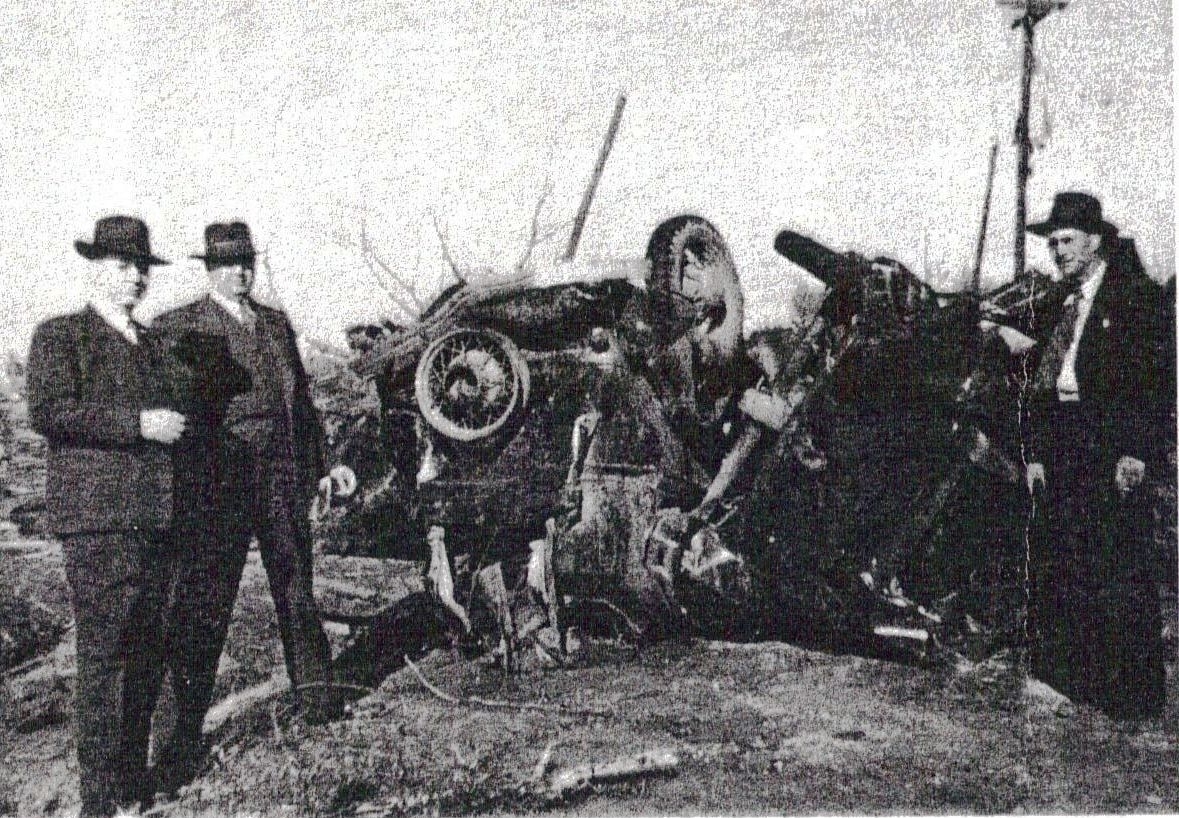 The Wreck of Henry Wright Dunn's Car