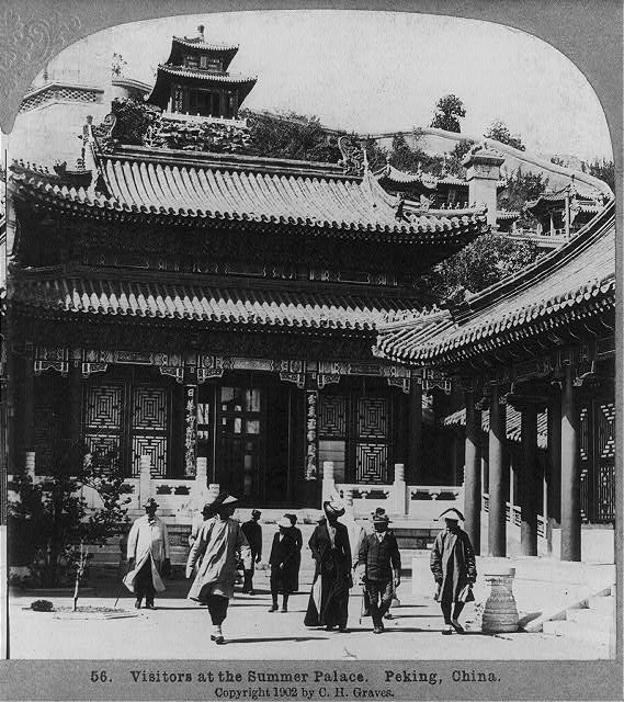 Visitors at the Summer Palace [exterior], Peking, China