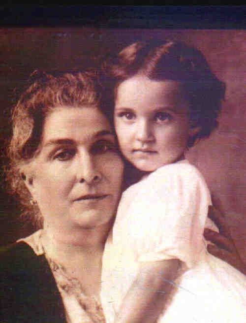 Norma Fieldman, with grandmother, Jennie Borovsky