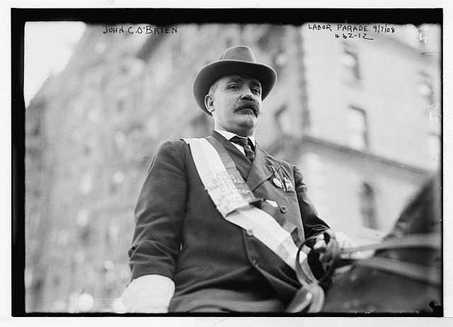 Labor Day Parade, John C. O'Brien, astride horse, New York