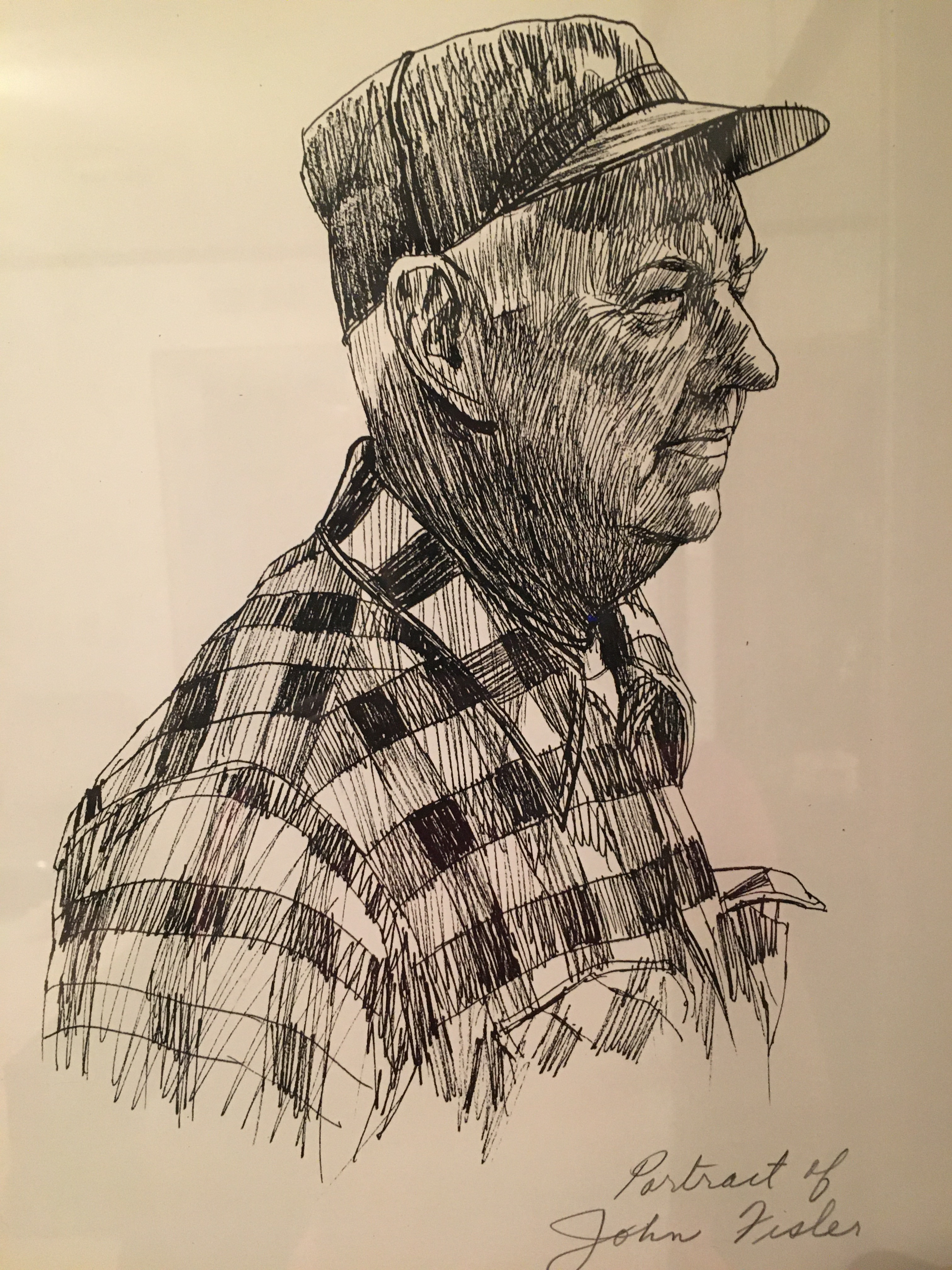 Portrait drawing of John Fisler