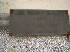 Job Henry Bailey - Gravestone 