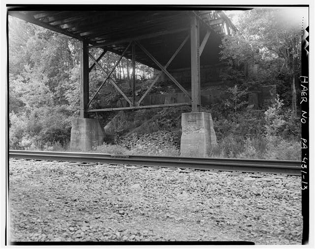 View of north end of bridge, facing northwest. - Mount...