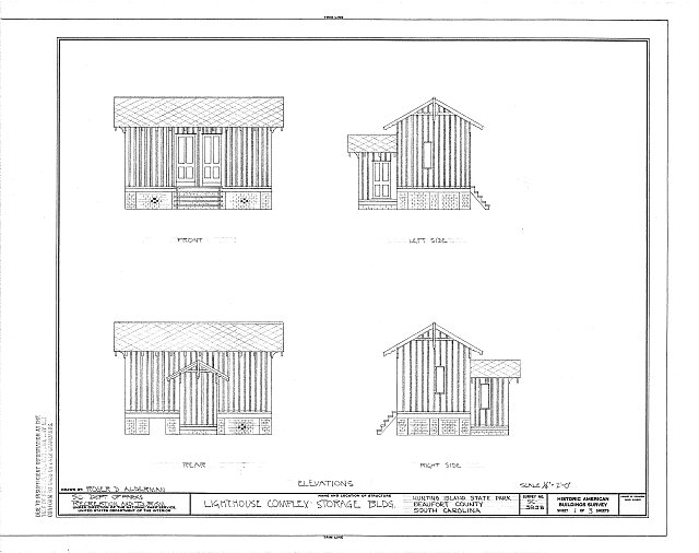 HABS SC,7-HUNTIL,1B- (sheet 1 of 3) - Hunting Island...