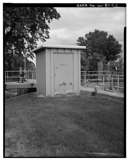 1. VIEW EAST/NORTHEAST, Storage building - Kaukauna Lock...