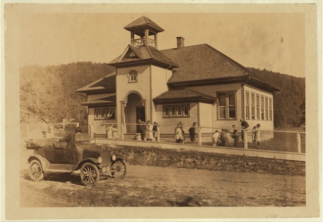 Minnehaha Springs School. An unusual two-room school,...