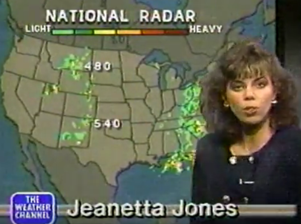 Jeanetta Jones on The Weather Channel (1989) 