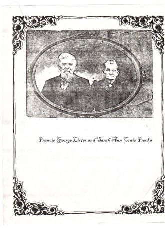 Frances George Lister and Sarah Ann Crain Frecka