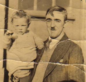 great grandpa holding my grandmother Anna Maria