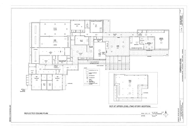Reflected ceiling plan - O'Brien House, 4740 Richmond...