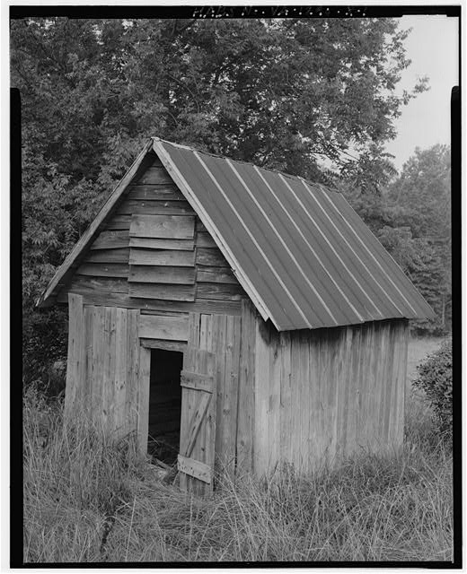 View to southwest - Edgewood Farm, Log Shed, West side of...