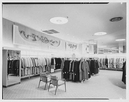 Gimbels, business in Valley Stream, Long Island. Coats...