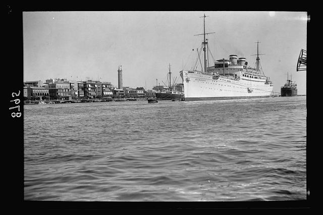 Egypt. Port Said & canal zone. Port Said, water front...