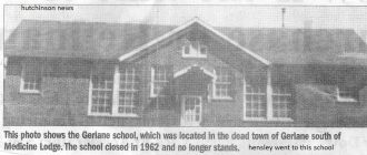 Gerlane School, Kansas 1912