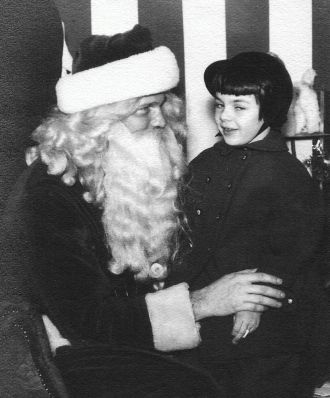 Mary Louise Yarnall & Santa, 1954 Pennsylvania