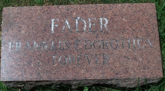 Franklin and Dorothea Fader gravesite