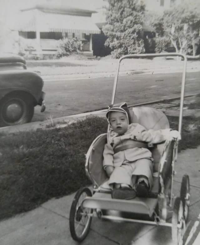 Peter Olds in his Modern stroller