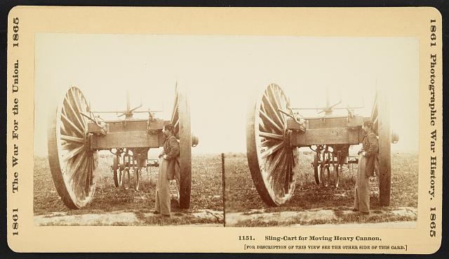 Sling-cart for moving heavy cannon