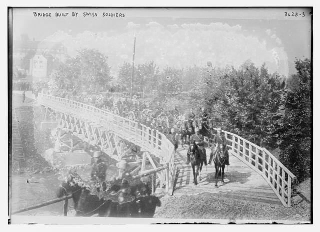 Bridge built by Swiss soldiers