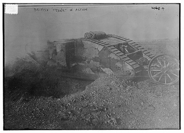 British "tank" in action