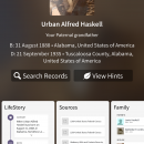 Urban Alfred Haskell, Ancestry