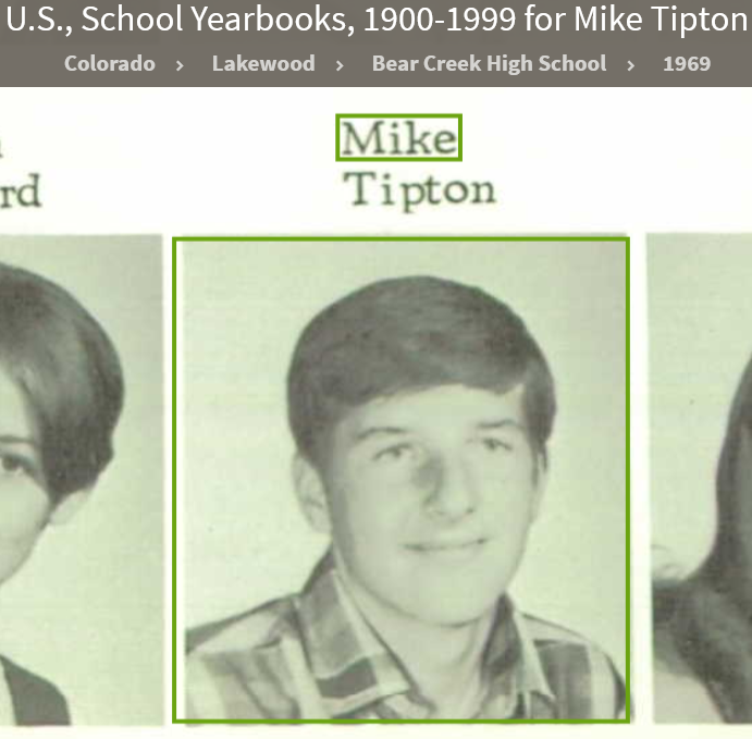 Michael O'Hara Tipton--U.S., School Yearbooks, 1900-1999(1969)
