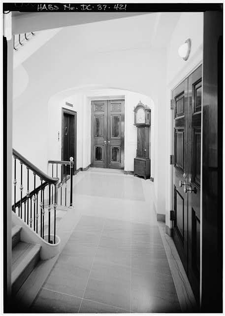 421. 123 Elevator Lobby; View looking South - White...
