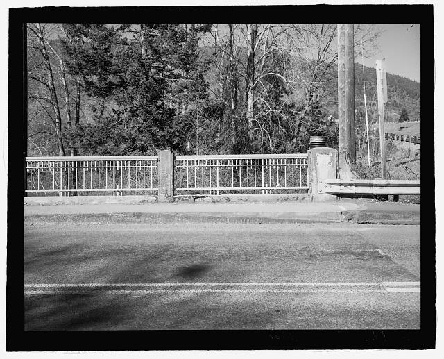 Detail view of pedestrian railing. - Rouge River Bridge,...