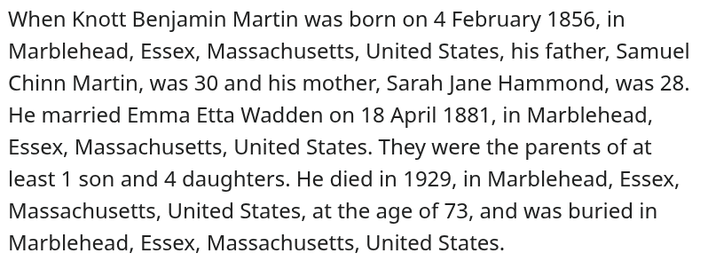 Knott Benjamin Martin