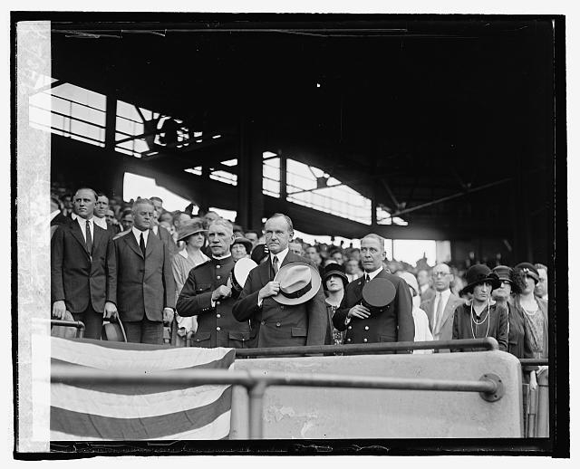 Coolidge at Police-Firemen's benefit ball game, 9/13/24