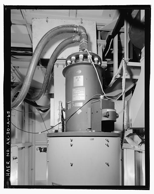 65. Building 102, view of Klystron tube in amplifier...