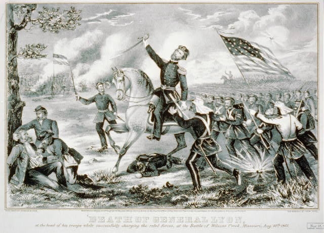 Death of General Lyon: At the head of his troops while...